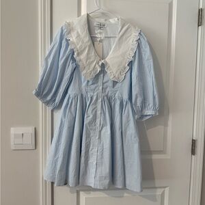 Southern Belle Baby Blue Striped Dress
